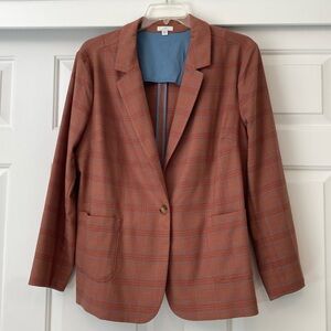J.Jill Mendocino Blazer, 2X, Rust Plaid